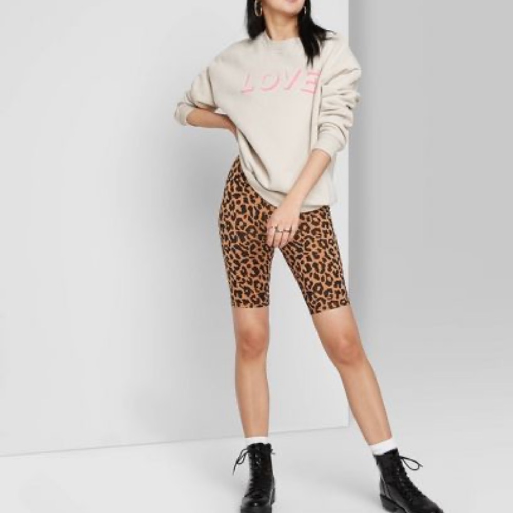 Wild Fable Women's Animal Print High-Rise Bike Shorts